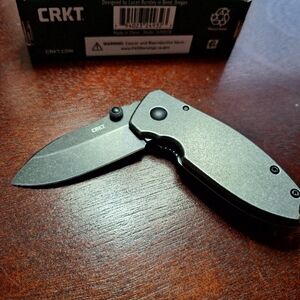 Gray Folding Knife Compact Design Stainless Steel